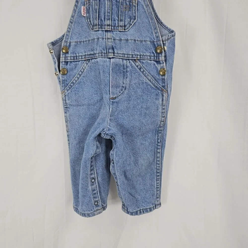 Vintage Liberty Blue Denim Baby Size 12 Months Overall